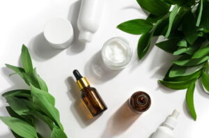 Natural skincare products with botanical ingredients for healthy skin